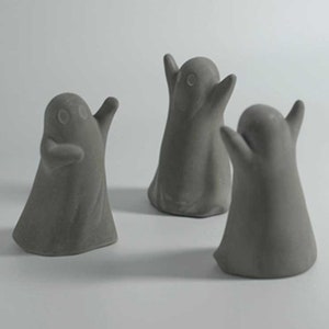3D Geist Silikonform-Halloween-Geist-Harzform-Karikatur-Geist-Kerzenform-Beton-Geist-Statuenform-Zement Jesmonitform-Wohnkulturform