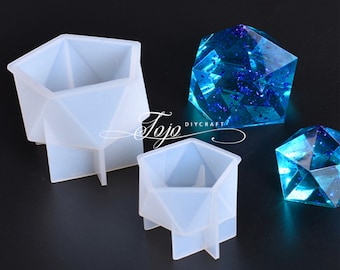 3D Polygonale Konenform-Geometrische Edelstein-Silikonform-Edelsteinform-Kristallstein-Gießharzform-getrocknete Blütenharzform-Epoxy Art Mold