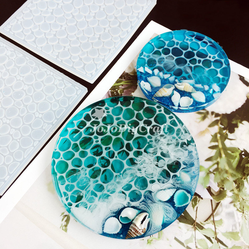 New Water Ripples Coaster Resin Molds-irregular Round Cup Mat Mold-ripple  Silicone Coaster Mold-wave Cup Mat Mold-epoxy Resin Coaster Mold 