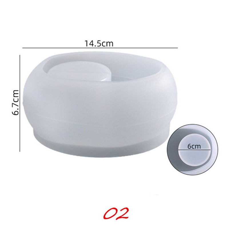 Round Candlestick Silicone Moldoval Candle Holder Moldtea Etsy