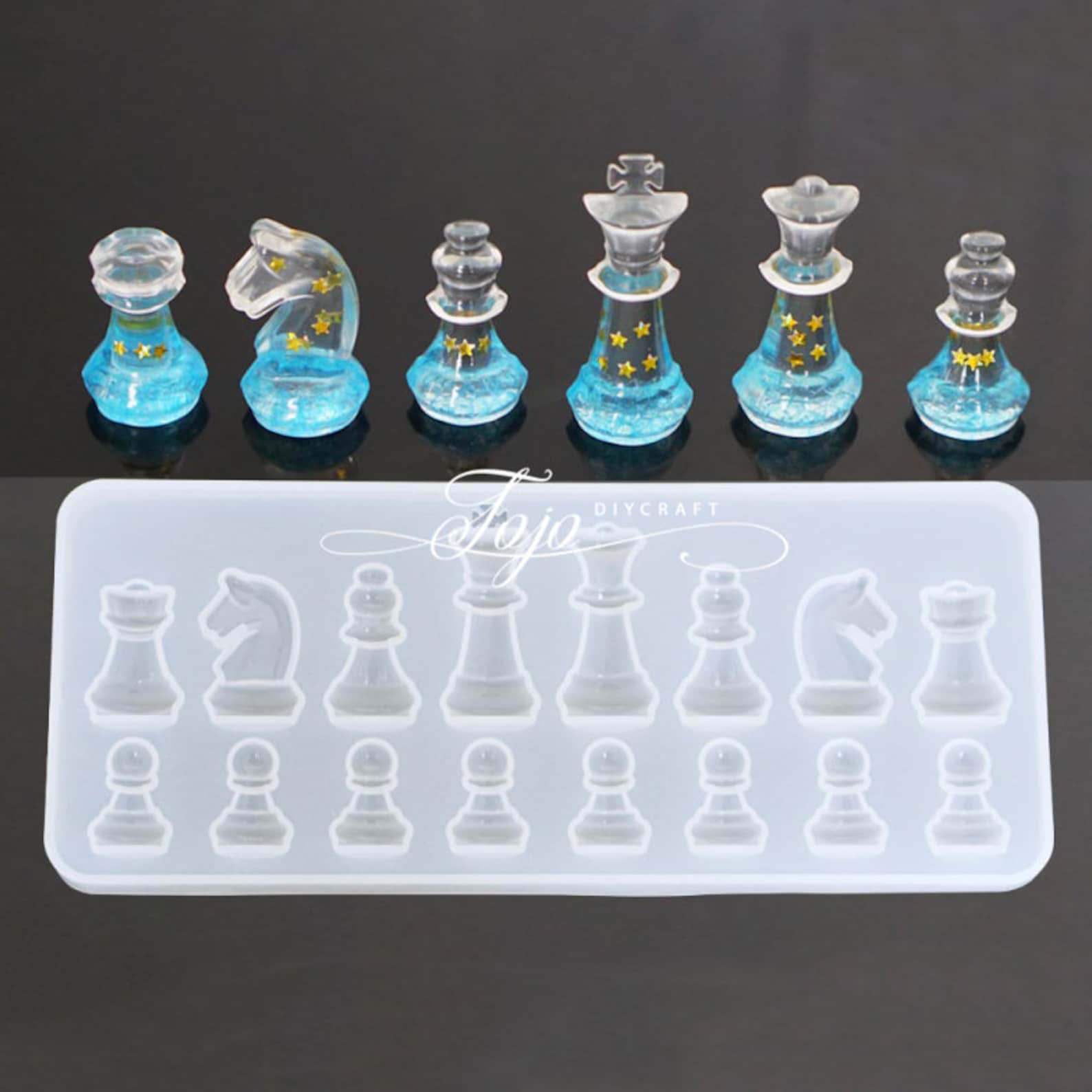 Chess Silicone Moldchess Pieces Resin Moldchess Puzzle Etsy Canada