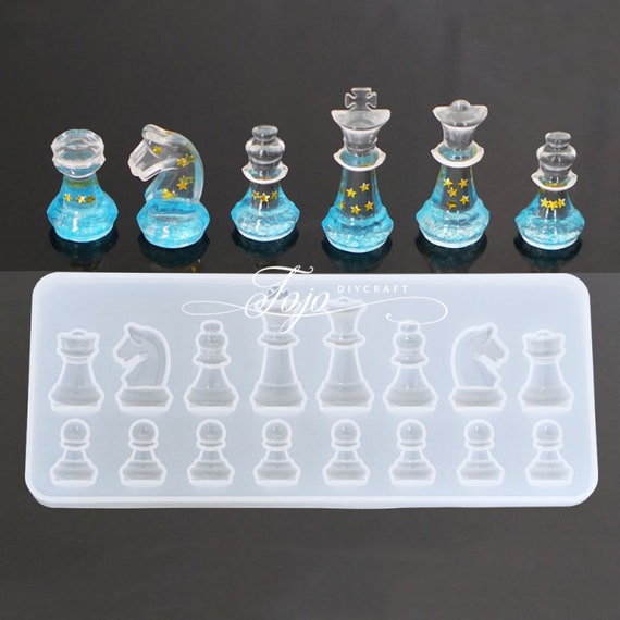 Cheap Chess Resin Mold Set Chess Pieces Silicone Mold and Chess