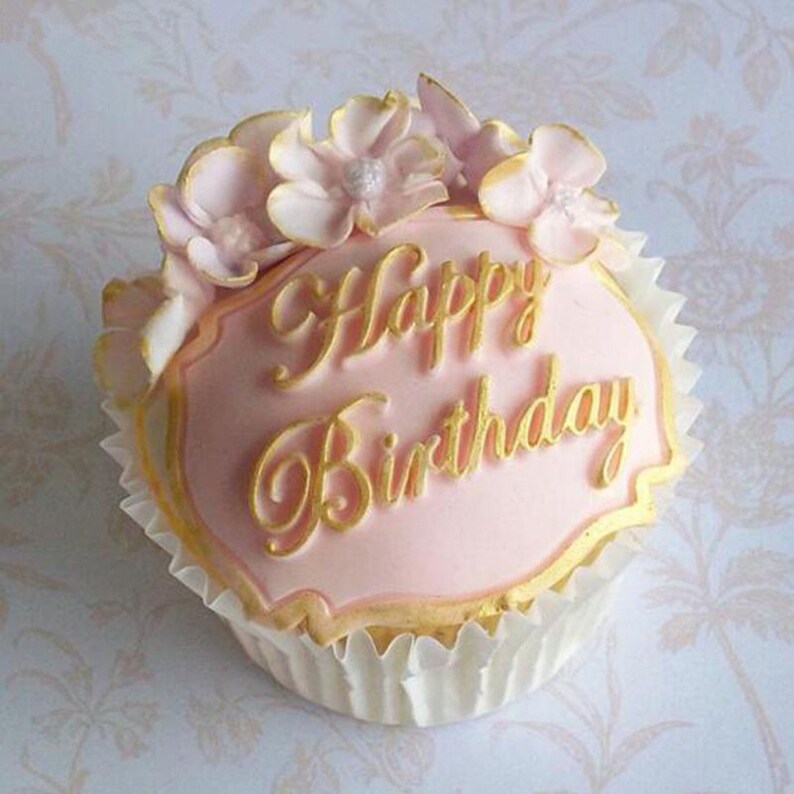 Happy Birthday Blessing Silicone Fondant MoldChocolate Cake Etsy