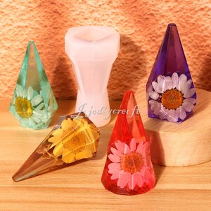 Geometric Cone Silicone Mold-Ring Holder Cones Mold-Jewelry Display Mold-Trinket Tray Mold-Crystal Pendulum Necklace Mold-Epoxy Resin Molds