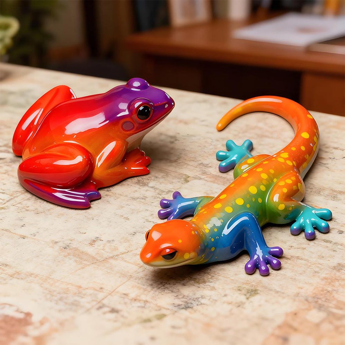 Plaster Keychains Animal Resin Silicone Mold-tree Frog Mold-sea Turtle Lizard Mold ...