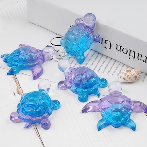 Molde de silicona en miniatura de tortuga marina, molde de resina, molde para llavero de tortuga, molde para pendientes de animales, molde para arte de resina epoxi