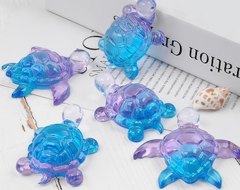 Miniature Turtle Silicone Mold-Sea Turtle Resin Mold-Cute Turtle Keychain Mold-Animal Earrings Pendant Mold-Epoxy Resin Art Mold