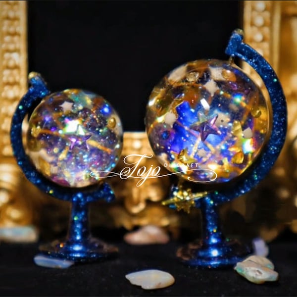 Round Ball Bracket Resin Mold-Sphere Ball Mold-Starry Universe Ball Mold-Crystal Globe Bracket Mold-Epoxy Resin Molds for Jewelry