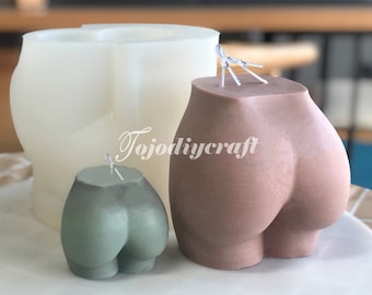 Female Butt Candle Silicone Mold-Big Booty Candle Mold-Buttock Candle Mold-Torso Candle Mold-Goddess Body Candle Mold-Aroma Candle Soap Mold