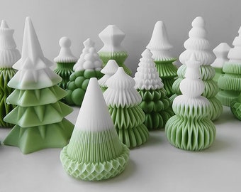Christmas Candle Silicone Mold-Christmas Tree Candle Mold-Pine Tree Candle Mold-Epoxy Resin Art Mold-DIY Aromatherapy Plaster Mold