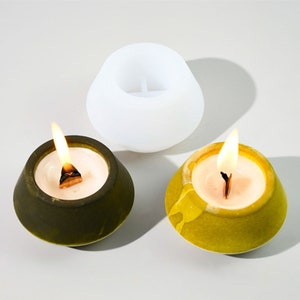 Round Candle Jar Silicone Mold-Round Trinket Box Resin Mold-Candle Cup Mold-Concrete Candle Vessel Mold-Cement Jesmonite Decor Mold