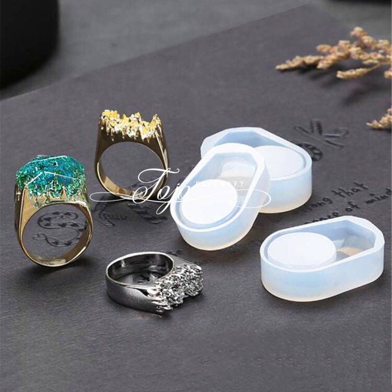 DIY Ring Storage Rack UV Resin Mold Crown Ring Display Rack Silicone Molds  for Epoxy Resin Jewelry Making Tools