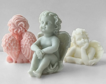 Angel Statue Silicone Mold-Large Angel Candle Mold-Baby Angel Candle Mold-Scented Candle Soap Mold-DIY Aromatherapy Plaster Mold