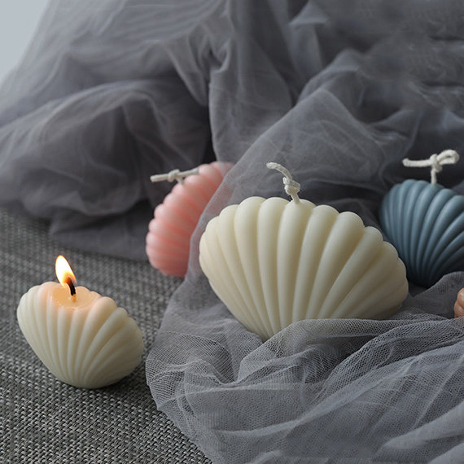 3D Seashell Candle MoldScallop Soap MoldShell Plastic Etsy