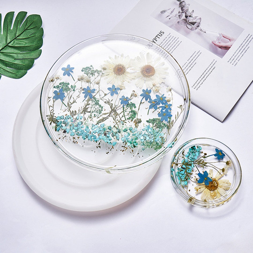 Molde De Silicona Redondo Para Resina Epoxi, Diámetro 30 Cm, Reutilizable, Para Hacer Posavasos, Bandejas Y Manualidades