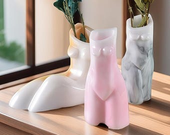 Female Body Vase Silicone Mold-Flower Vase Resin Mold-Goddess Vase Mold-Sculpture Vase Mold-Concrete Cement Vase Mold-Home Table Decor Mold