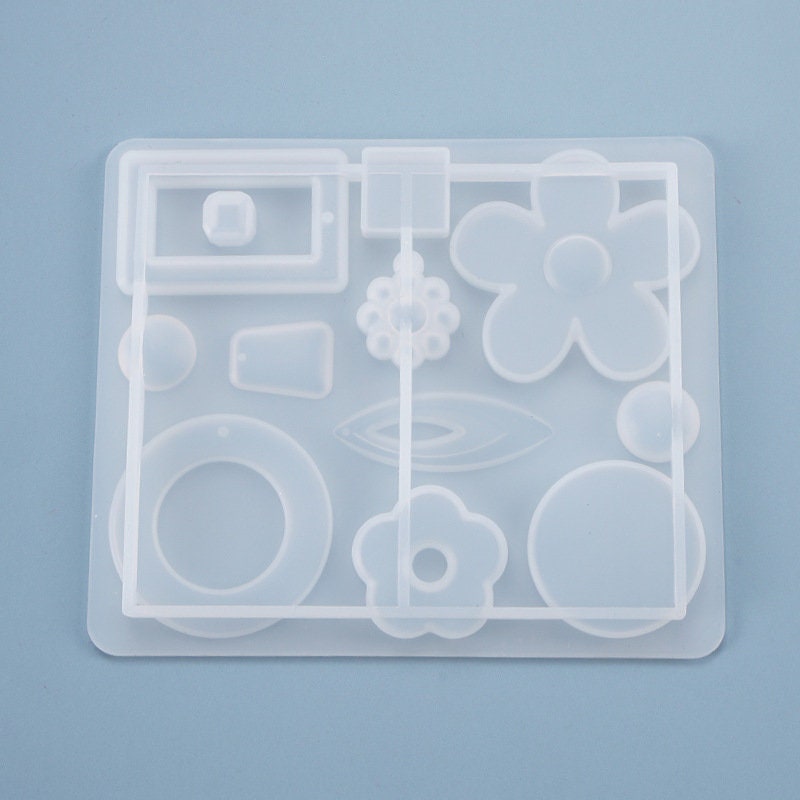 Flower Earrings Mold-flower Pendant Silicone Mold-pendant Resin Mold ...