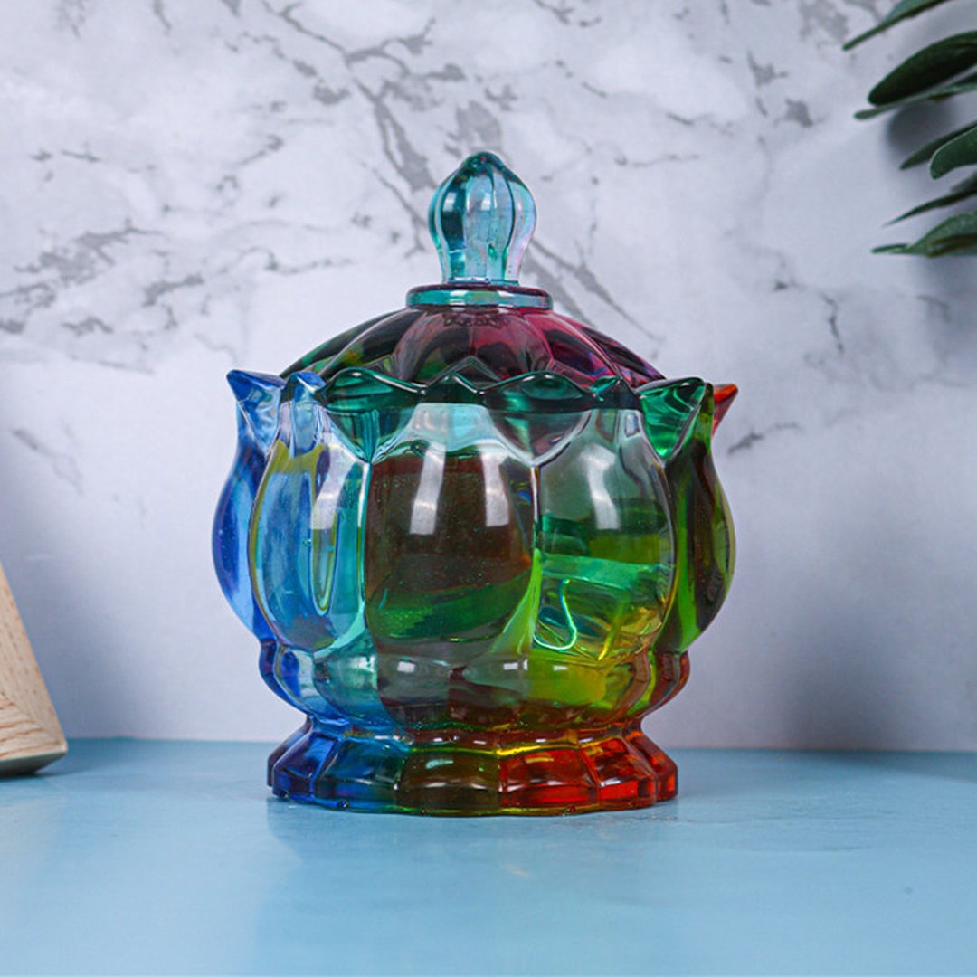 Nordic Crystal Jar Silicone Moldcrystal Storage Box Resin Moldcement