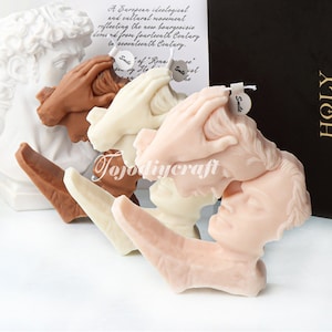 Nordic Couple Statue Silicone Mold-Couple Kiss Candle Mold-Human Face Candle Mold-Portrait Sculpture Mold-Epoxy Resin Cement Jesmonite Mold