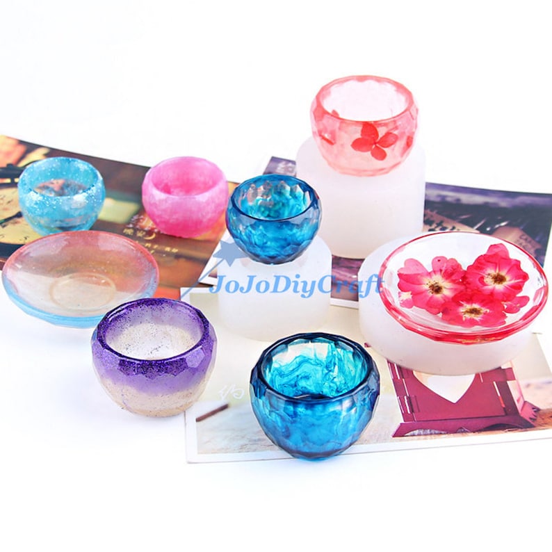 diamantvormige kom schotel mold-bowl siliconen schimmel-kom schotel hars schimmel-sieraden schotel schimmel-opslag doos mal-snuisterij schotel mal-hars kunstvorm