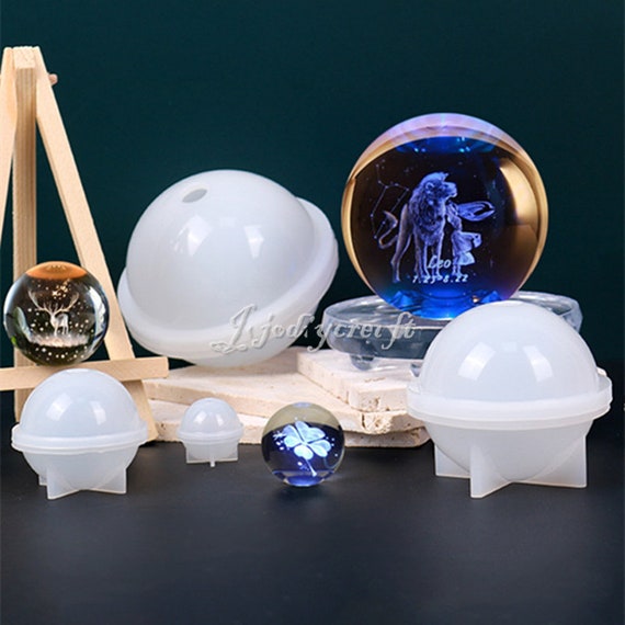 New 10 Styles Geometric Bubble Ball Silicone Candle Mold Spherical Lantern  Crystal Epoxy Resin Soap Gypsum Chocolate Mould Decor