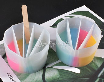 Silicone Mixing Cups-Reusable Silicone Dispensing Cup-Color Mixing Cup for Epoxy Resin-UV Resin Color Mixing Cup