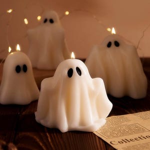 3D Ghost Candle Silicone Mold-Cute Ghost Candle Mold-Halloween Ghost Soap Mold-Concrete Cement Ghost Mold-DIY Aromatherapy Plaster Mold