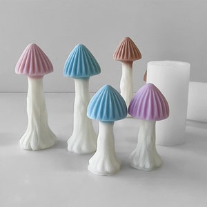 3D Mushroom Candle Silicone Mold-Mushroom Shaped Candle Mold-Morel Mushroom Candle Mold-Plant Mushroom Candle Mold-Scented Candle Soap Mold