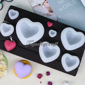 3D Heart Candle Silicone Mold-Romantic Heart Candle Mold-Valentine's Day Candle Mold-Aroma Plaster Soap Mold-Epoxy Resin Art Mold