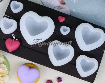 3D hart kaars siliconen mal-romantisch hart kaars schimmel-Valentijnsdag kaars schimmel-aroma gips zeep schimmel-epoxyhars kunst schimmel