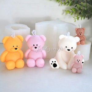 Cute Bear Candle Making Mould 3d Scented Candle Molds Diy - Temu