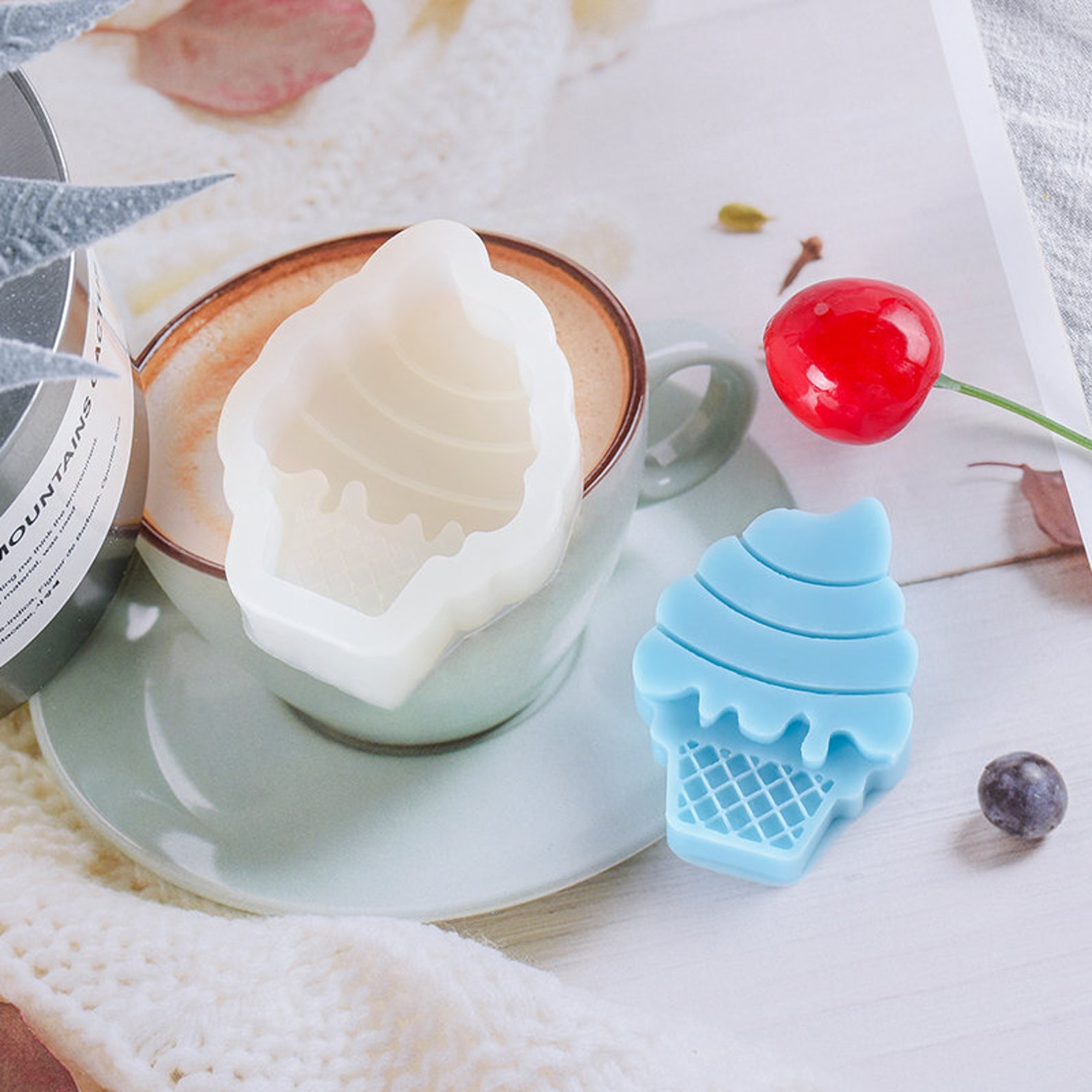 Ice Cream Silicone MoldIce Cream Candle MoldResin Casting Etsy