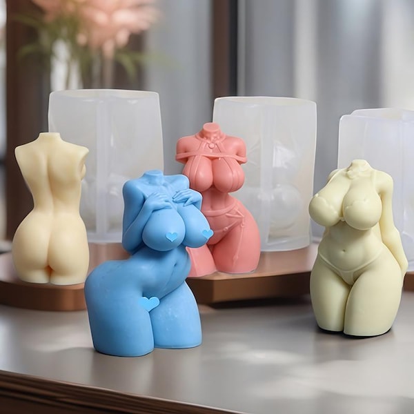 Female Body Silicone Mold-Goddess Body Candle Mold-Woman Torso Candle Mold-Human Body Candle Mold-Aromatherapy Plaster Mold-Home Decor Mold