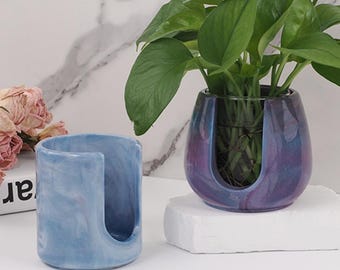 Molde de silicona para jarrón de capullo nórdico, molde para jarrón de tubo de ensayo, molde para jarrón de flores redondo, molde para maceta hidropónica, molde para cemento de hormigón, molde para arte de resina epoxi