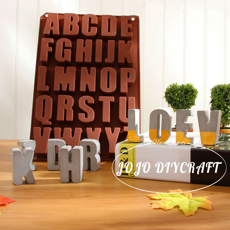 Capital English Letters Cement MoldConcrete Letter Etsy