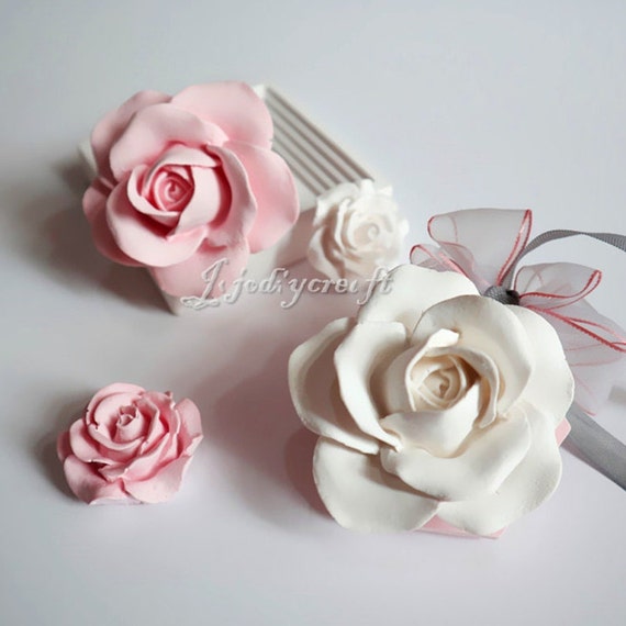 Handmade Rose Flower Table Ornaments Mold Aroma Plaster Silicone