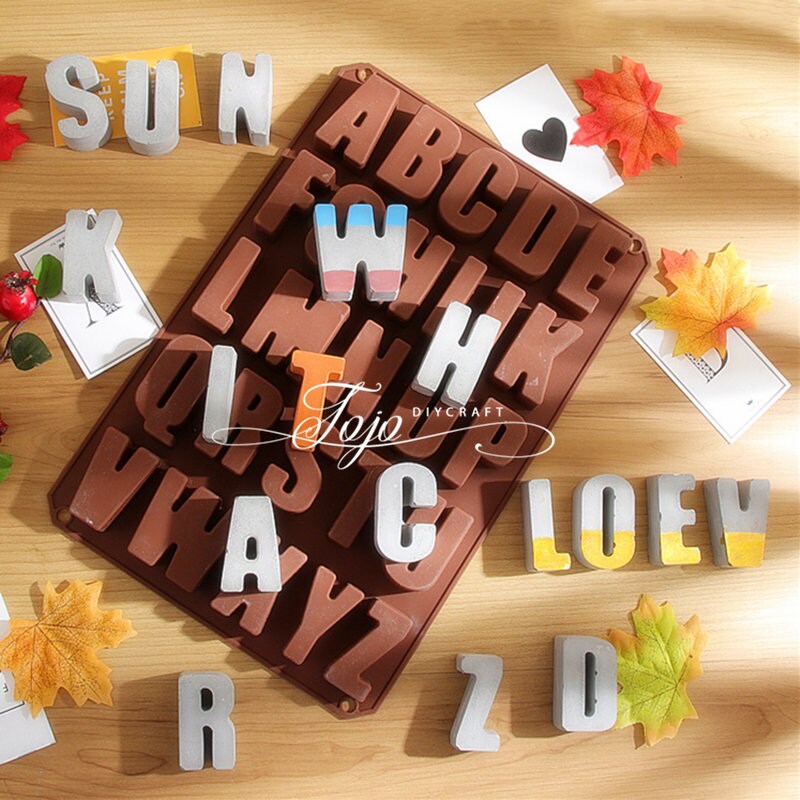 Capital English Letters Cement Moldconcrete Letter Etsy