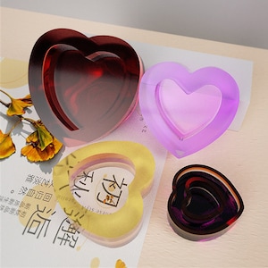 Heart Shaped Quicksand Silicone Mold-Heart Shaker Mold-Heart Keychain Resin Mold-Heart Jewelry Pendant Mold-Epoxy Resin Art Mold