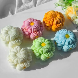 Flower Ball Candle Silicone Mold-Sunflower Flower Candle Mold-Cute Flower Candle Mold-Beeswax Candle Soap Mold-DIY Aromatherapy Plaster Mold