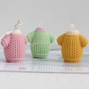 3D Sweater Candle Silicone Mold-Wool Sweater Candle Mold-Yarn Sweater Candle Mold-Christmas Sweater Candle Mold-Scented Candles Mold