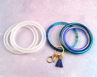 Creative Keychain Bag Handle Mold-Square Round Bracelet Wristband Silicone Mold-Jewelry Resin Molds-Round Stick Bracelet Mold