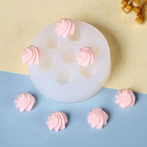 Whipped Cream Fondant Silicone Mold-Cream Resin Mold-Miniatures Food Mold-Chocolate Cake Decor Mold-Cream Candle Mold-Epoxy Resin Mold