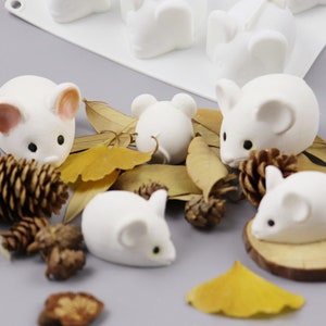 Small Mouse Fondant Silicone Mold-Cute Mouse Resin Mold-Animal Mouse Candle Mold-Concrete Cement Mouse Mold-Chocolate Cake Decor Mold