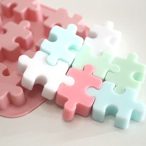 Puzzle Candle Silicone Mold-Puzzle Piece Resin Mold-Jigsaw Coaster Mold-Cement Plaster Jesmonite Puzzle Mold-Chocolate Cake Decor Mold