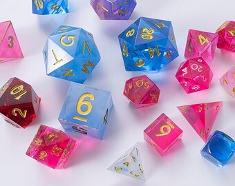 Würfelharzform Set – 7 Silikonformen Für DIY Spielwürfel + Mischbecher (DND, Rollenspiele, Brettspiele)