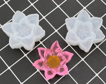 Lotus Flower Mold-3D Lotus Silicone Mold-Lotus Resin Mold-Crystal Lotus Mold-Aromatherapy Plaster Mold-Epoxy Resin Crafts Mold
