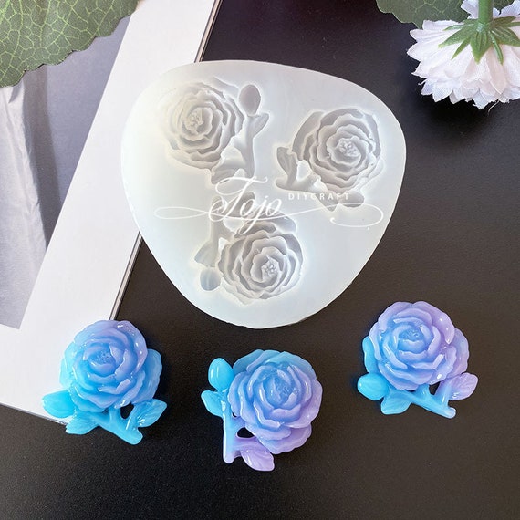 1pc Flower Silicone Mold For Polymer Clay, Earring Pendant Making