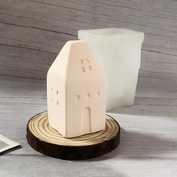 Simple House Silicone Mold-Village House Candle Mold-Cottage Candle Mold-Christmas Concrete House Mold-Cement Jesmonite Mold-Home Decor Mold