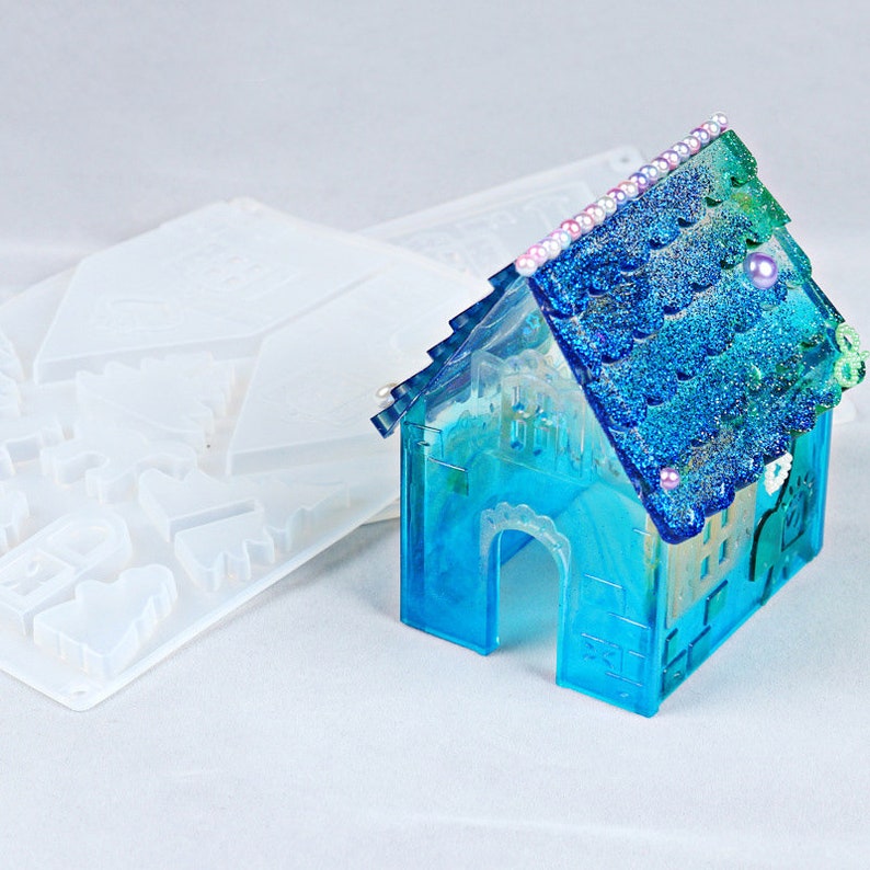Christmas House Silicone MoldHouse Puzzle Resin MoldCrystal Etsy