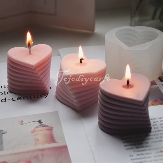 Rotating Heart Candle Silicone Mold-love Heart Pillar Candle Mold